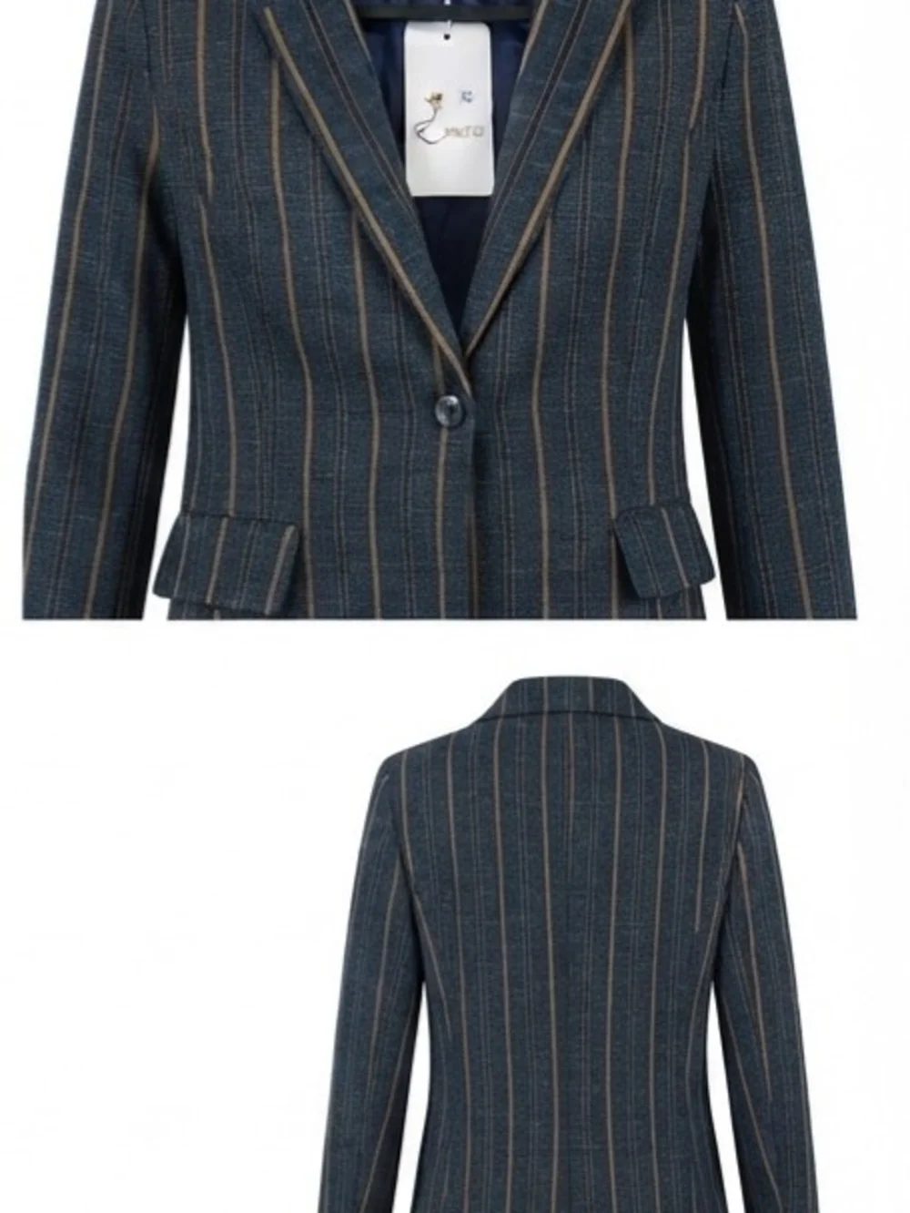 Modful Women's Navy Pinstripe Blazer and Pant Set *New*